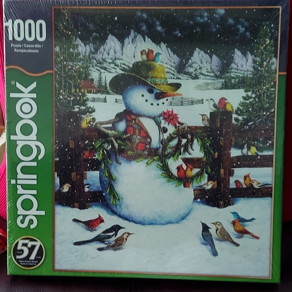 Springbrook 1000 Piece "Western Snowman " Puzzle - Picture 7 of 7